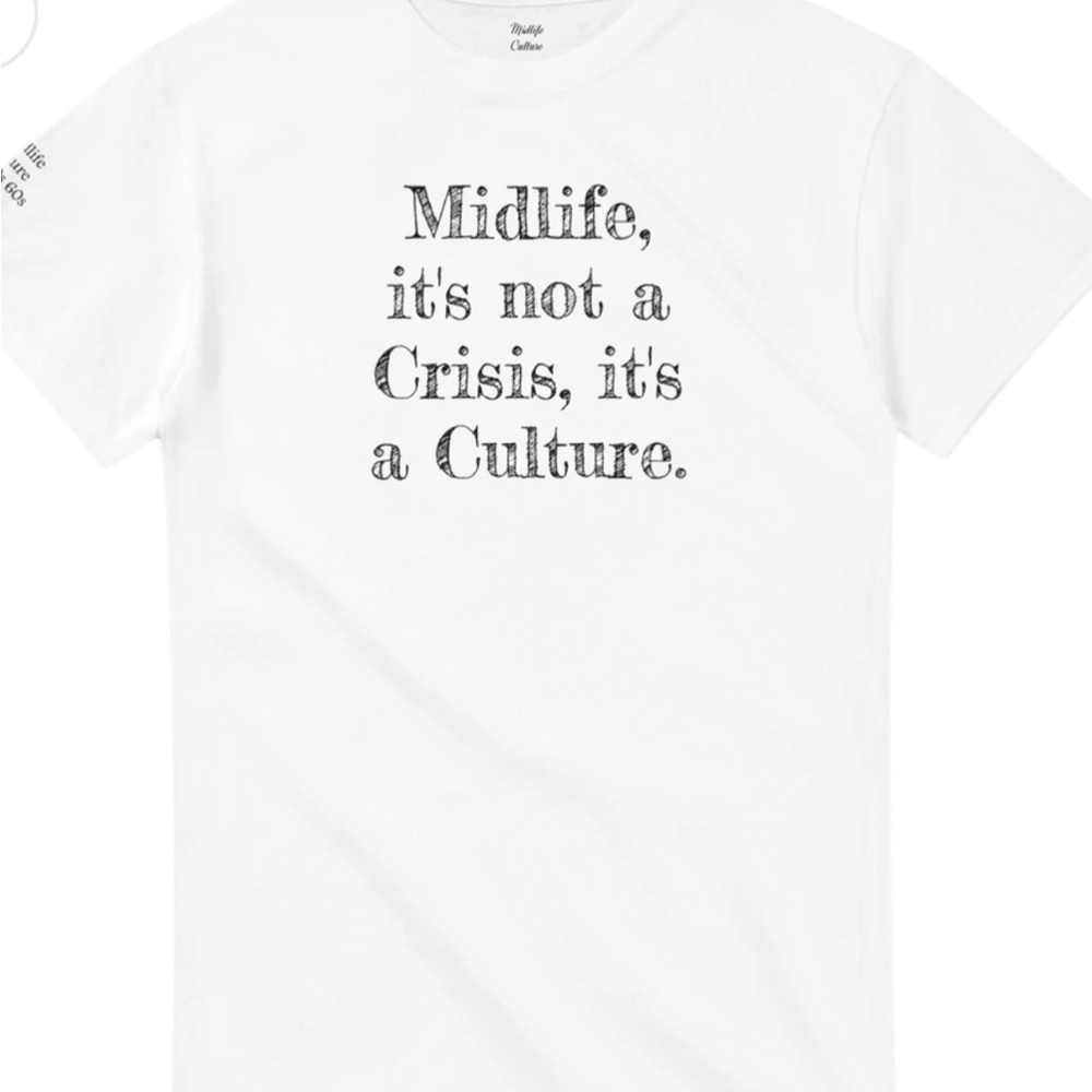 Midlife Culture unisex tee. Poly/ cotton blend.